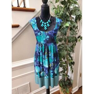 Connected Women's Purple Polyester Scoop Neck Sleeveless Knee Length Dress 12P